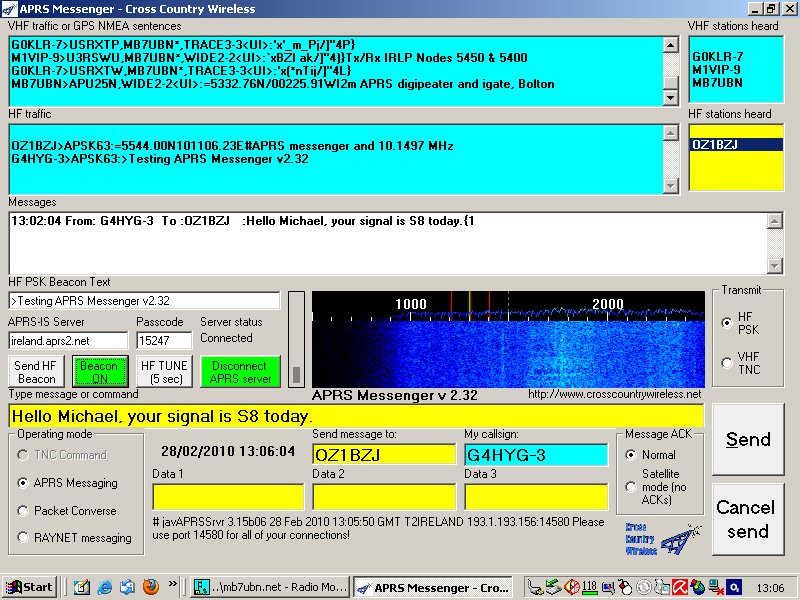 CCW APRS Messenger screenshot