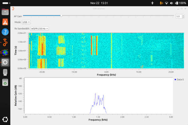 SDR program for GRC on Linux for CCW SDR receivers