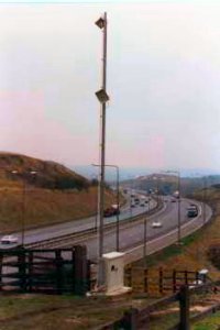 Greenfield enhancer by the M62 motorway near Rochdale