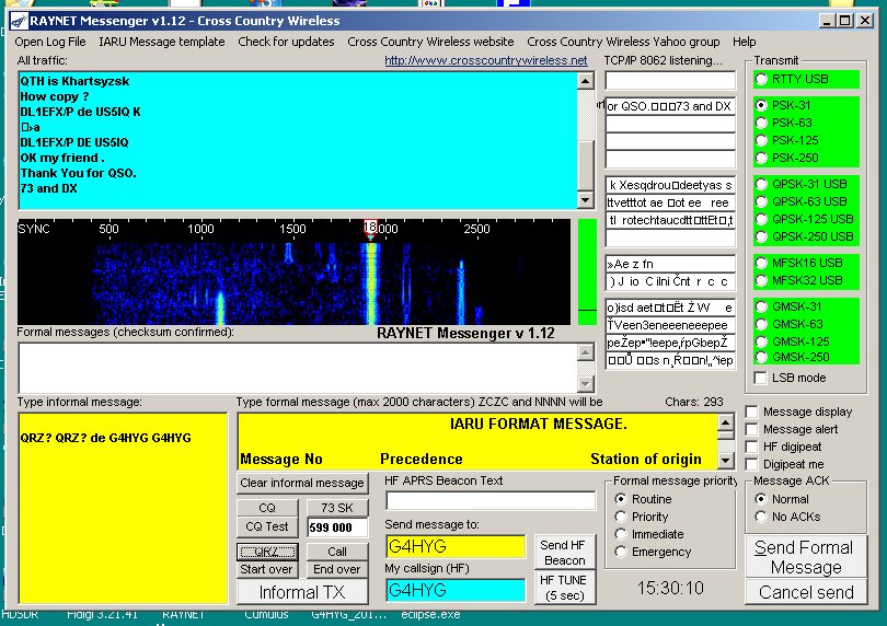 CCW RAYNET Messenger screenshot